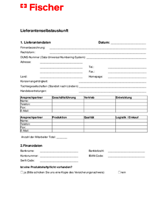 Lieferantenselbstauskunft
